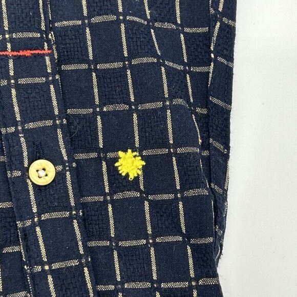 Descendant of Thieves Shirt Men 2XL Blue Squares Button Down 107 Limited Edition - Picture 4 of 10